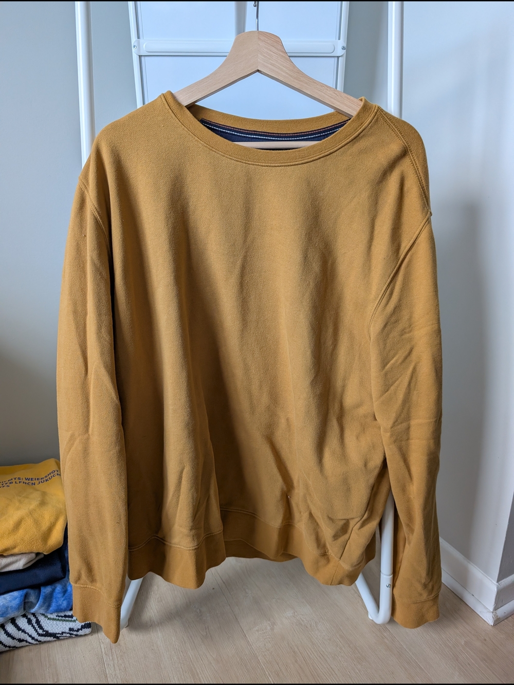 Denver Hayes Mustard Crewneck Sweater - Golden Tan